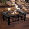 Pure Garden 37-inch Outdoor Fire Pit Table, Black 50-153 - alternate 1